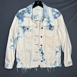 Madewell oversized jacket denim bleached size XS